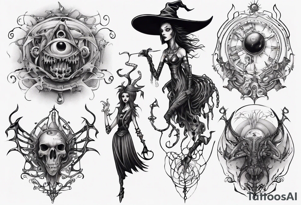 witch tattoo idea