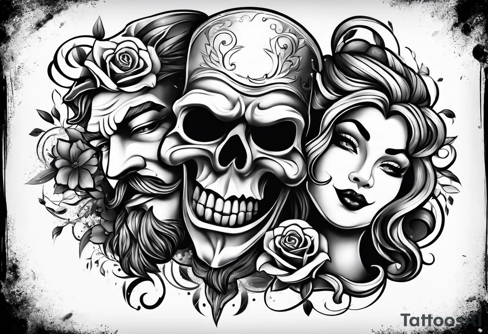 Comedy and Tragedy tattoo idea