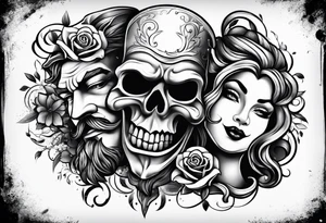 Comedy and Tragedy tattoo idea