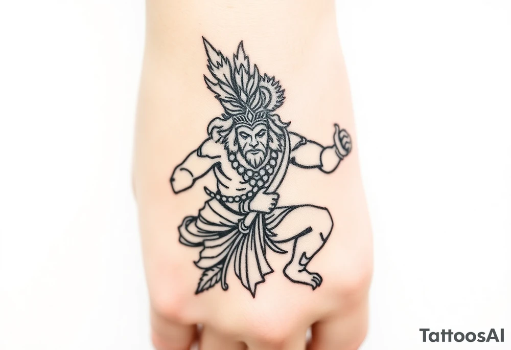 Hanuman, the white monkey warrior in Thai folklore. tattoo idea