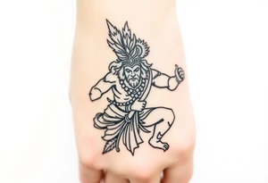 Hanuman, the white monkey warrior in Thai folklore. tattoo idea