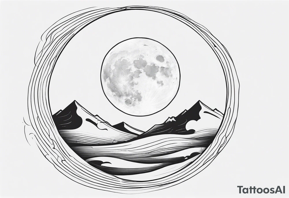 sacred moon tattoo idea