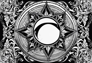 Protective shield with a sun tattoo idea
