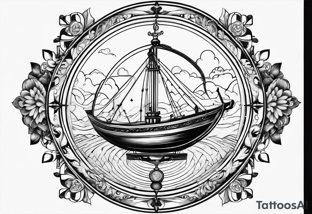 Libra with nord compass tattoo idea