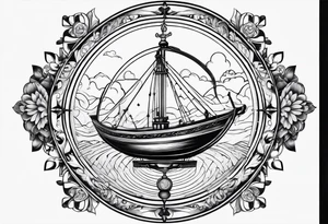 Libra with nord compass tattoo idea