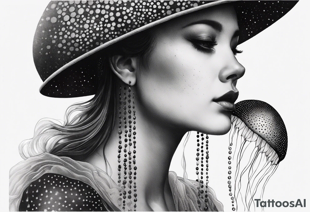 jellyfish woman tattoo idea