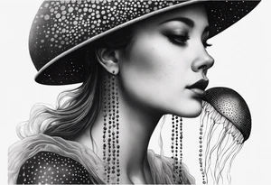 jellyfish woman tattoo idea