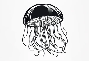 jellyfish with long tentacles tattoo idea