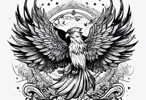 "one day, i am going to grow wings" in writing, with wings on either side tattoo idea