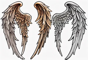 Create a coverup tattoo to cover angel wings tattoo idea
