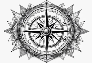 Compass broken tattoo idea