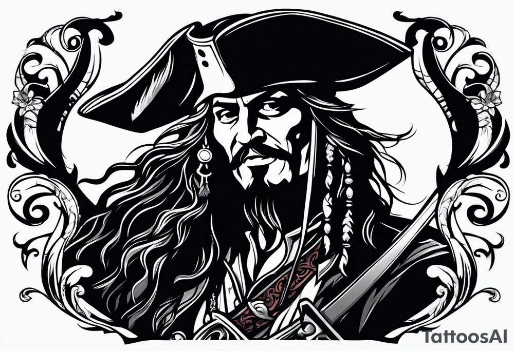 very dark pirates of the Caribbean tattoo idea