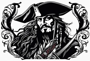 very dark pirates of the Caribbean tattoo idea