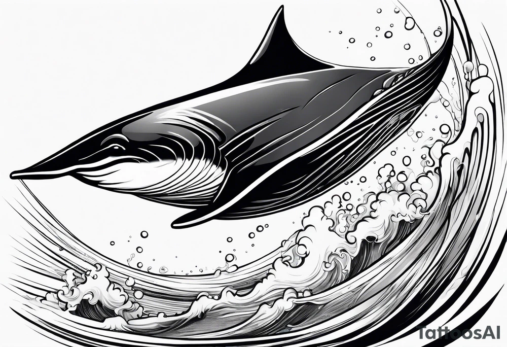 Cite manta ray swimming like flying tattoo idea