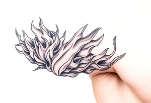 large powerfull multiple flames tattoo idea