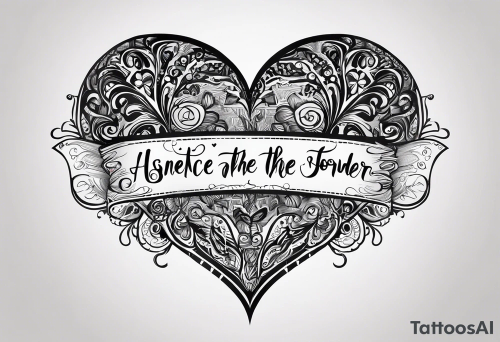 Absence makes the heart grow fonder tattoo idea