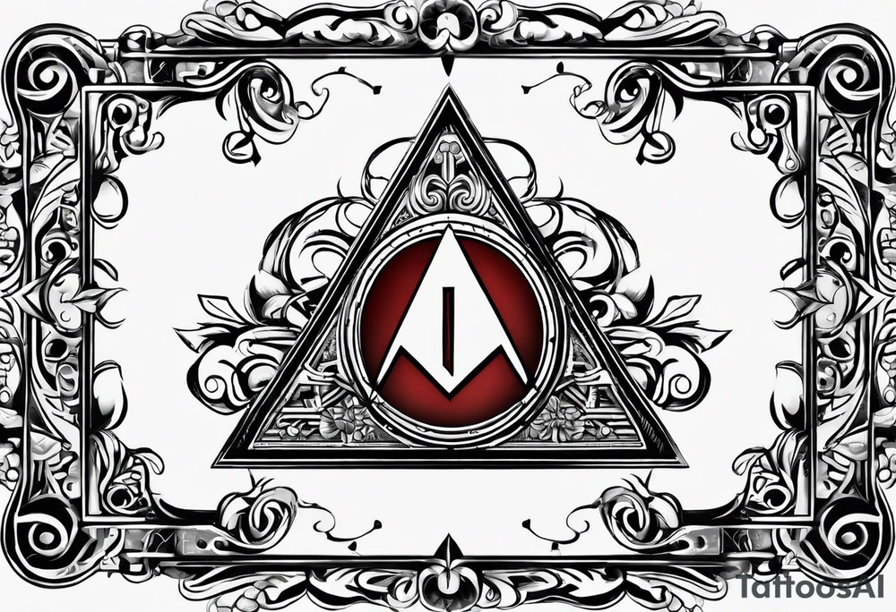 free masonry symbol , rectangle tattoo idea