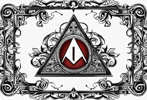 free masonry symbol , rectangle tattoo idea