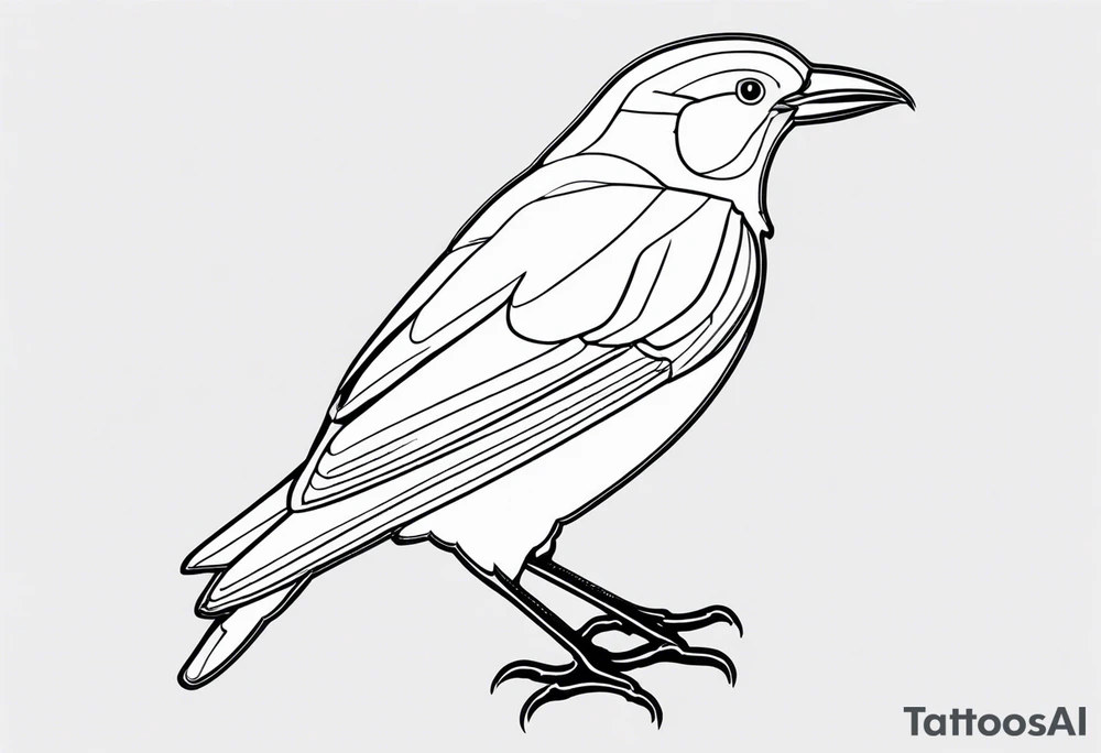 alpine chough tattoo idea