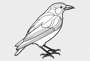 alpine chough tattoo idea