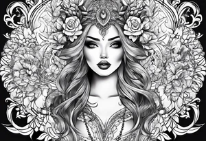 Thigh tattoo for female tattoo idea