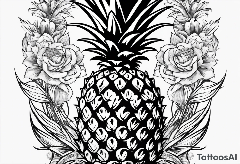 pineapple and swallow tattoo idea