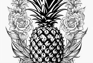 pineapple and swallow tattoo idea