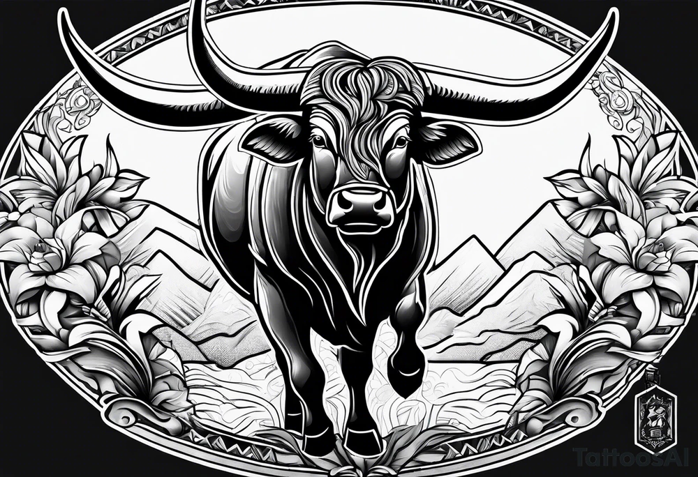 bull and family monn tattoo idea