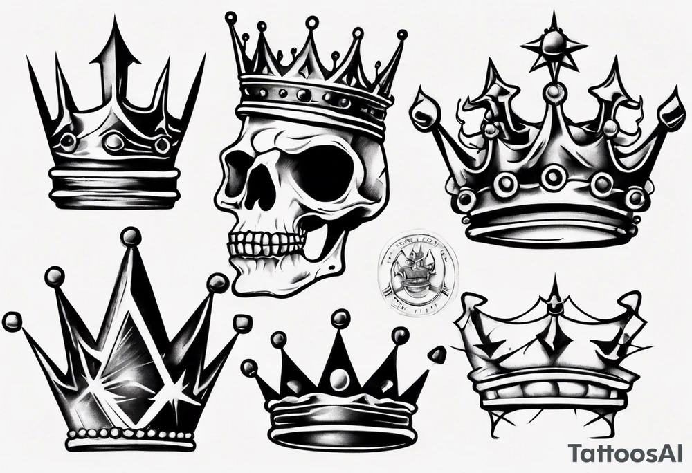crown no skull tattoo idea