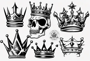 crown no skull tattoo idea
