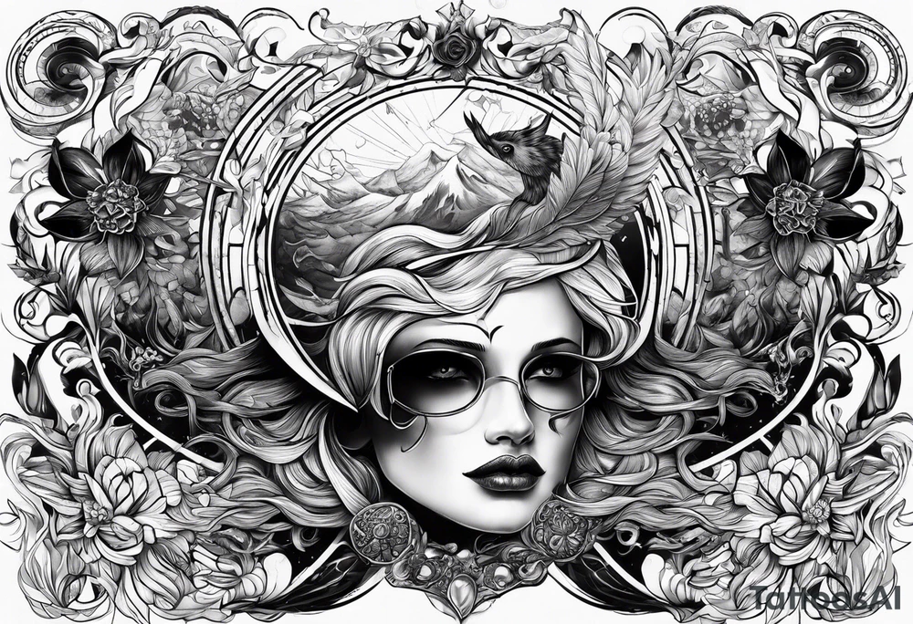 universo constelação explodindo tattoo idea