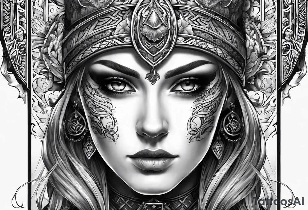 German norse with number 41 tattoo idea