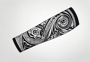 Tribal arm sleeve tattoo idea