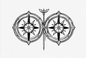 Spartan shield with spears tattoo idea