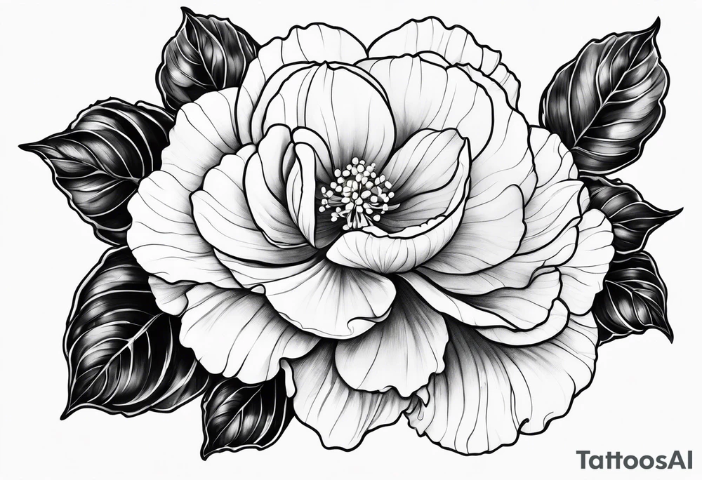 Begonia flower tattoo idea