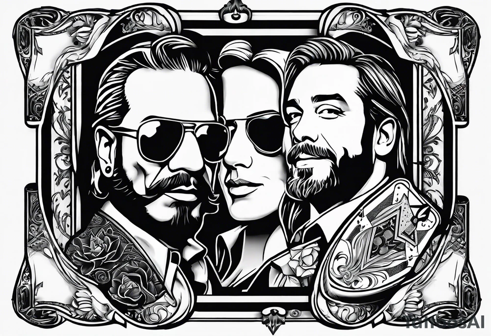 Full house of playing cards tattoo idea