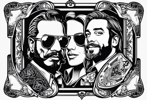 Full house of playing cards tattoo idea
