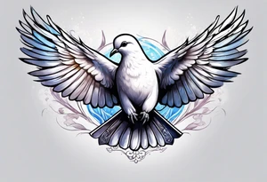 dove holding sword tattoo idea