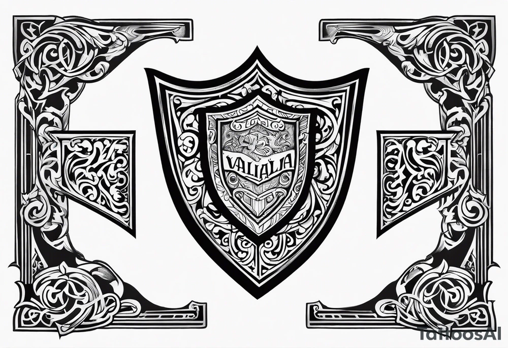 Valhalla sheild tattoo idea