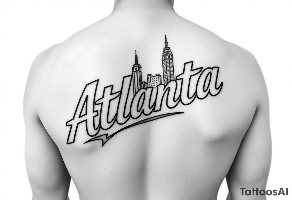 Atlanta Themed leg tattoos tattoo idea