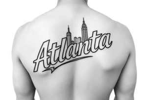 Atlanta Themed leg tattoos tattoo idea