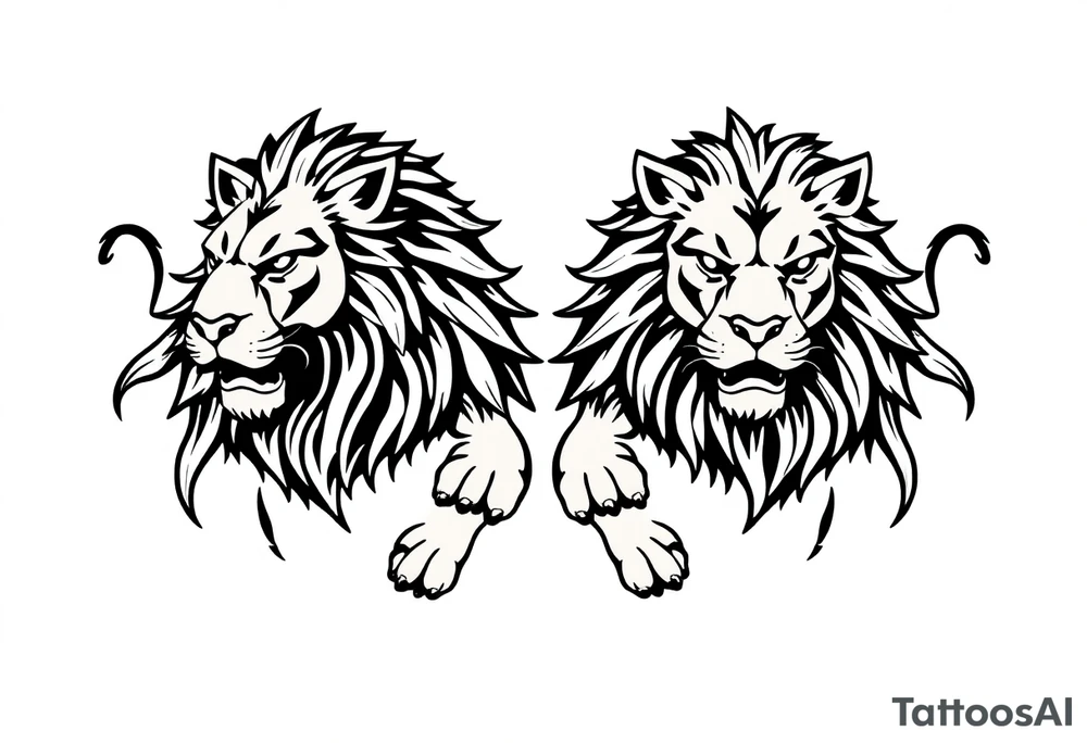Irish with lions tattoo idea
