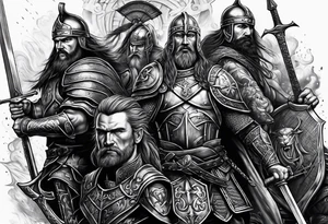 Irish warriors in battle tattoo idea