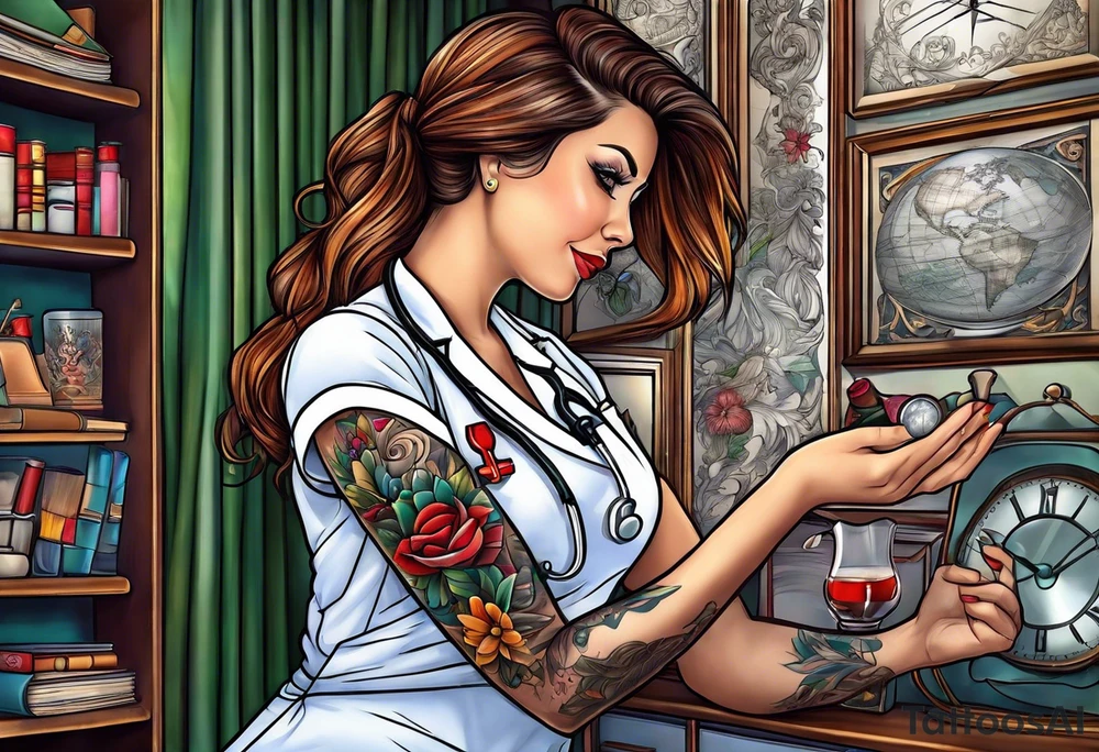 Teacher profession, nurse profession tattoo idea
