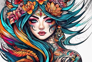 Abstract sleeve tattoo tattoo idea