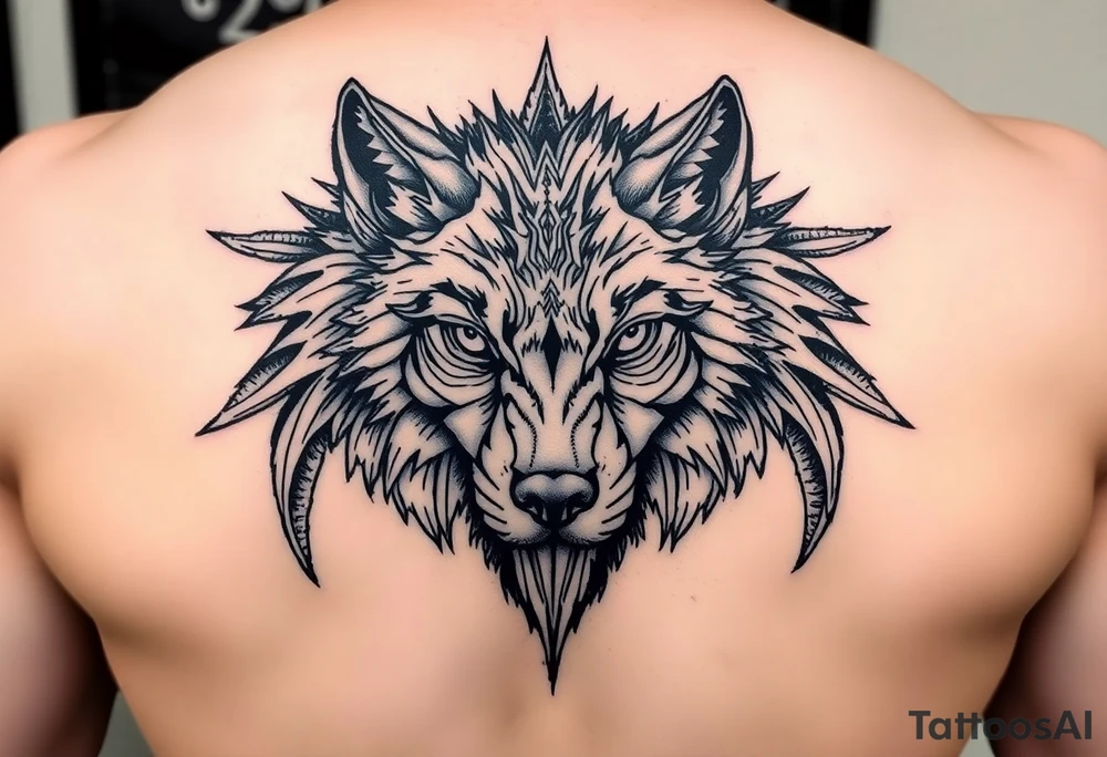 A PWERFUL MAJESTIC ALTERED MAJESTIC DREAM WOLF tattoo idea