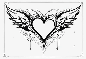 angel devil heart/wings tattoo idea