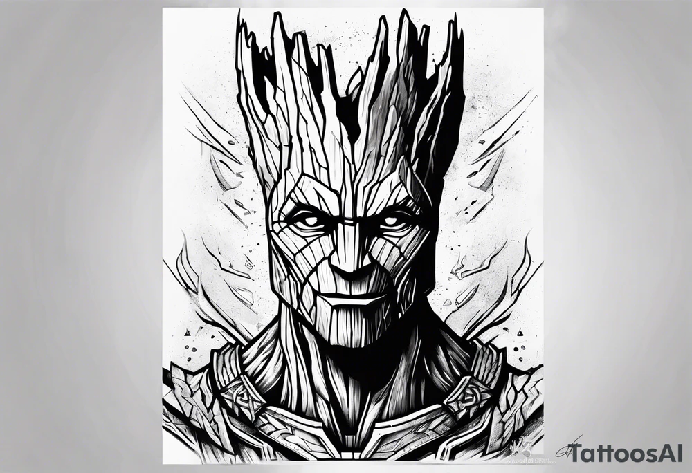 Groot greek warrior tattoo idea
