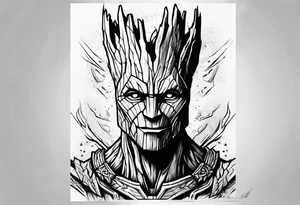 Groot greek warrior tattoo idea