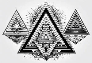 3 triangles overlapping tattoo idea